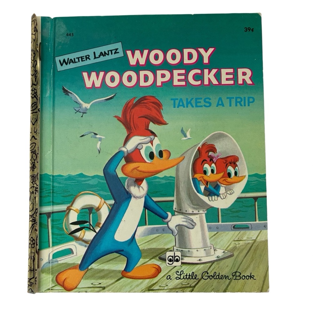 🎉6/$20 VINTAGE ‘WOODY WOODPECKER TAKES A TRIP’ LITTLE GOLDEN BOOK